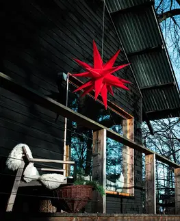 Vianočné svetelné hviezdy STERNTALER Sterntaler LED hviezda IP44 18-cípa červená Ø 40cm
