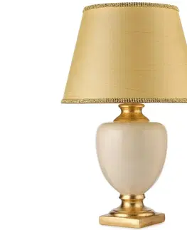 Lampy ONLI ONLI - Stolná lampa MOZART 1xE27/22W/230V béžová/zlatá 75 cm 