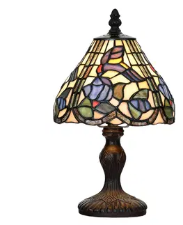 Stolové lampy Clayre&Eef Stolová lampa 5LL-6181 v štýle Tiffany, Ø 18 cm
