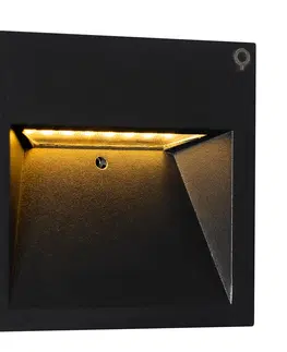 Vonkajsie nastenne svietidla Moderné nástenné svietidlo čierne vrátane LED - Gem 2