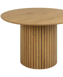 Stoly do jedálne Okrúhly Jedálenský Stôl Mdf, Prírodná Farba
