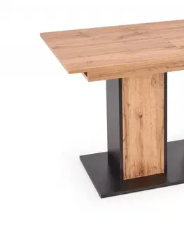 Jedálenské stoly Rozkladací jedálenský stôl XARELTO Halmar Dub lancelot / biela