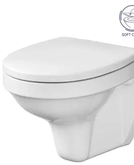 Záchody GEBERIT KOMBIFIXBasic vr. matného tlačidla DELTA 25 + WC CERSANIT DELFI + SOFT SEDADLO 110.100.00.1 21MA DE2