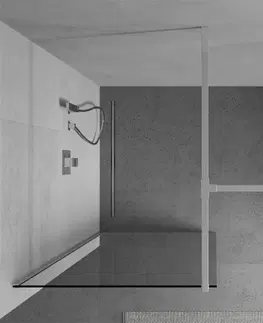 Sprchové dvere MEXEN/S - Kioto Sprchová zástena Walk-in 160 x 85 cm, transparent, chróm 800-160-202-01-00-085