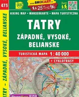 Turistika, skaly Tatry - Západné, Vysoké, Belianske 1:40 000