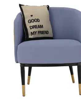 Stoličky Dizajnové kreslo, fialová/béžová, KALILA