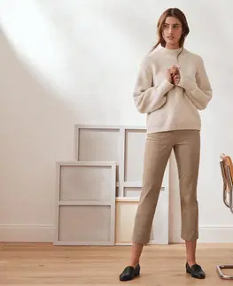 Pants Sedemosminové elastické nohavice, vo farbe ťavej srsti