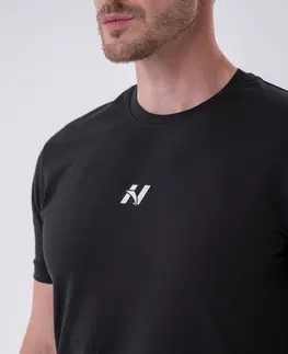 Pánske tričká Pánske tričko Nebbia „Reset“ 327 Black - L
