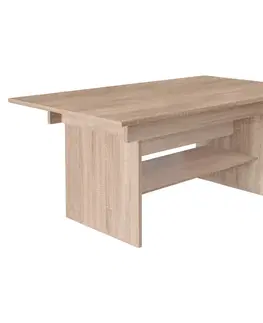 Jedálenské stoly Jedálenský/konferenčný rozkladací stôl, dub sonoma, 120/160x70 cm, LAVKO