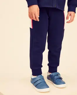 nohavice Detské nohavice 500 nastaviteľné modré