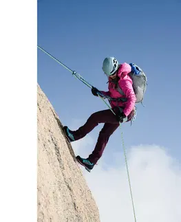 lezenie Ľahké dámske nohavice Rock Evo na lezenie a horolezectvo bordové