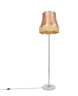 Stojace lampy Retro stojaca lampa mosadz s odtieňom Granny zlatá 45 cm - Kaso