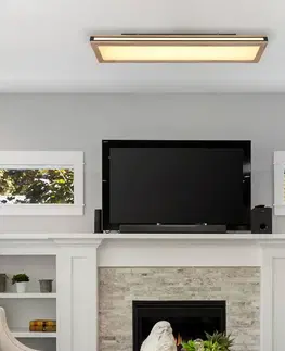 Stropné svietidlá Globo LED stropné svietidlo Karla obdĺžnikové, dĺžka 80 cm