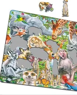 LARSEN puzzle Larsen Puzzle Puzzle Šťastne africké zvieratka - Selfie Larsen CZ3-ZZ