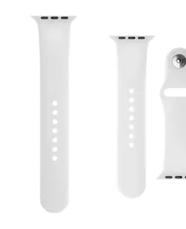 Príslušenstvo k wearables FIXED Set silikónových remienkov pre Apple Watch 384041 mm, biely FIXSST-436-WH