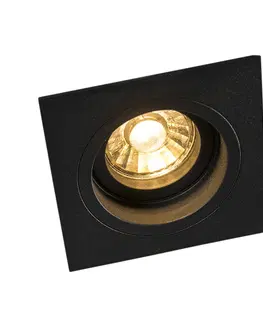 Zapustene svietidla Moderné zapustené bodové čierne 9,3 cm otočné a sklopné - skľučovadlo