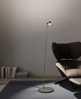 Stojacie lampy Top Light Puk! 80 Floor LED šošovky číre/matné, nikel matná