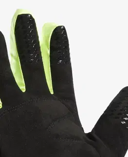 rukavice Detské zimné cyklistické rukavice 500 reflexné žlté