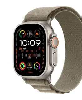 Inteligentné hodinky Apple Watch Ultra 2 GPS + Cellular, 49mm Titanium Case with Olive Alpine Loop - Small MREX3CSA