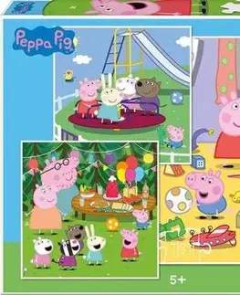 Do 99 dielikov Dino Toys Puzzle Peppa Pig na prázdninách 3x55 Dino