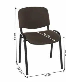 Konferenčné stoličky Kancelárska stolička, hnedá, ISO NEW