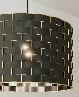 Závesné svietidlá EGLO Závesná lampa Marasales z textilu, Ø 38 cm