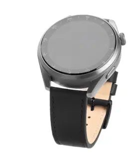Príslušenstvo k wearables FIXED Kožený remienok s Quick Release so šírkou 22 mm pre inteligentné hodinky, čierna FIXLST-22MM-BK