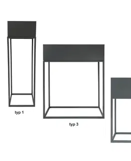 Kvetináče a truhlíky Multifunkčný kovový kvetináč, tmavosivá, INDIZE TYP 3 WL4214