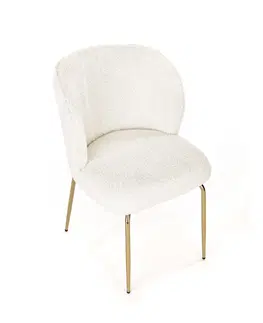 Jedálenské stoličky HALMAR K474 jedálenská stolička krémová / zlatá