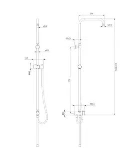 Sprchy a sprchové panely OMNIRES - UNI iniversálny sprchový stĺp chróm /CR/ UN10041CR