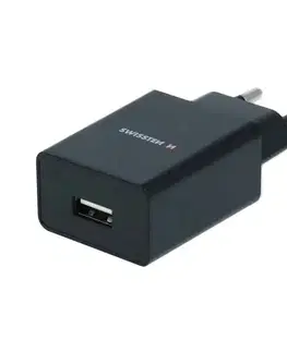 Nabíjačky pre mobilné telefóny Sieťový Adaptér Swissten Smart IC 1x USB 1A + Dátový kábel USB / Lightning 1,2 m, čierny 22068000