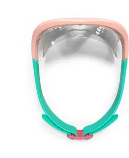 okuliare Detské plavecké okuliare Swimdow číre sklá ružovo-zelené