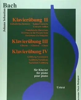 Hudba - noty, spevníky, príručky Bach JS Klavierubung II-IV - Bach Sebastian Johann