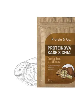 Kaše, müsli a cereálie Protein&co. Proteínová kaša s chia 80 g PRÍCHUŤ: Arašidy s brusnicami