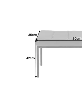 Lavice do jedálne LuxD Dizajnová lavica Bailey 80 cm svetlosivý zamat