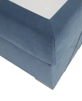 Postele Boxspringová posteľ, jednolôžko, modrá, 90x200, ľavá, PAXTON