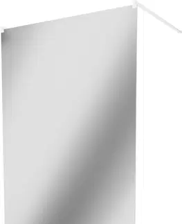 Sprchové dvere MEXEN/S - KIOTO samostatne stojaca sprchová zástena 100 x 200 cm, zrkadlové 8 mm, biela 800-100-002-20-50