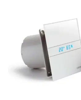 Domáce ventilátory CATA - E-120 GTH kúpeľňový ventilátor axiálny s automatom, 6W/11W, potrubie 120mm, biel 00901200