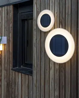 Solarné lampy na stenu Newgarden Solárne nástenné svietidlo Newgarden Wally LED, Ø 27 cm
