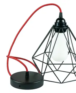 Závesné svietidlá Segula SEGULA Diamant závesná lampa v čiernej a červenej