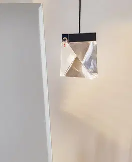Závesné svietidlá Fabbian Fabbian Tripla závesné LED krištáľ antracit