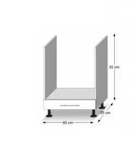 Kuchynské dolné skrinky KONDELA Line D60 KU kuchynská skrinka na sporák dub sonoma / biela