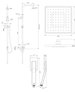 Sprchy a sprchové panely OMNIRES - JIMJIM sprchový stĺp čierna mat /BLM/ SYSJIMJIMBL