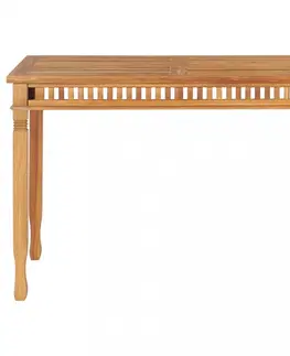 Záhradné stoly Záhradný jedálenský stôl 120 x 65 cm teakové drevo Dekorhome
