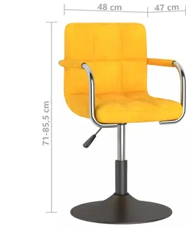 Kancelárske stoličky Otočná stolička kov / zamat Dekorhome Tmavosivá