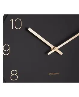 Hodiny Karlsson 5788BK dizajnové nástenné hodiny, pr. 30 cm