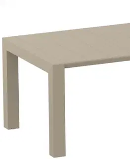 Záhradné stoly Rozkladací záhradný stôl 260+40 cm Sivohnedá taupe