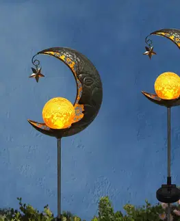 Solárne dekoračné osvetlenie Näve LED solárna lampa mesiac