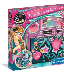 Hračky bábiky CLEMENTONI - Crazy CHIC - Make-up v kozmetickej taštičke