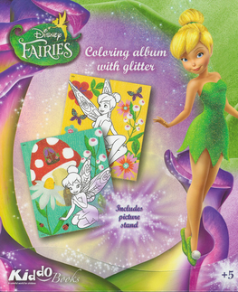 V cudzom jazyku Kiddo – Disney Fairies – Coloring album with glitter